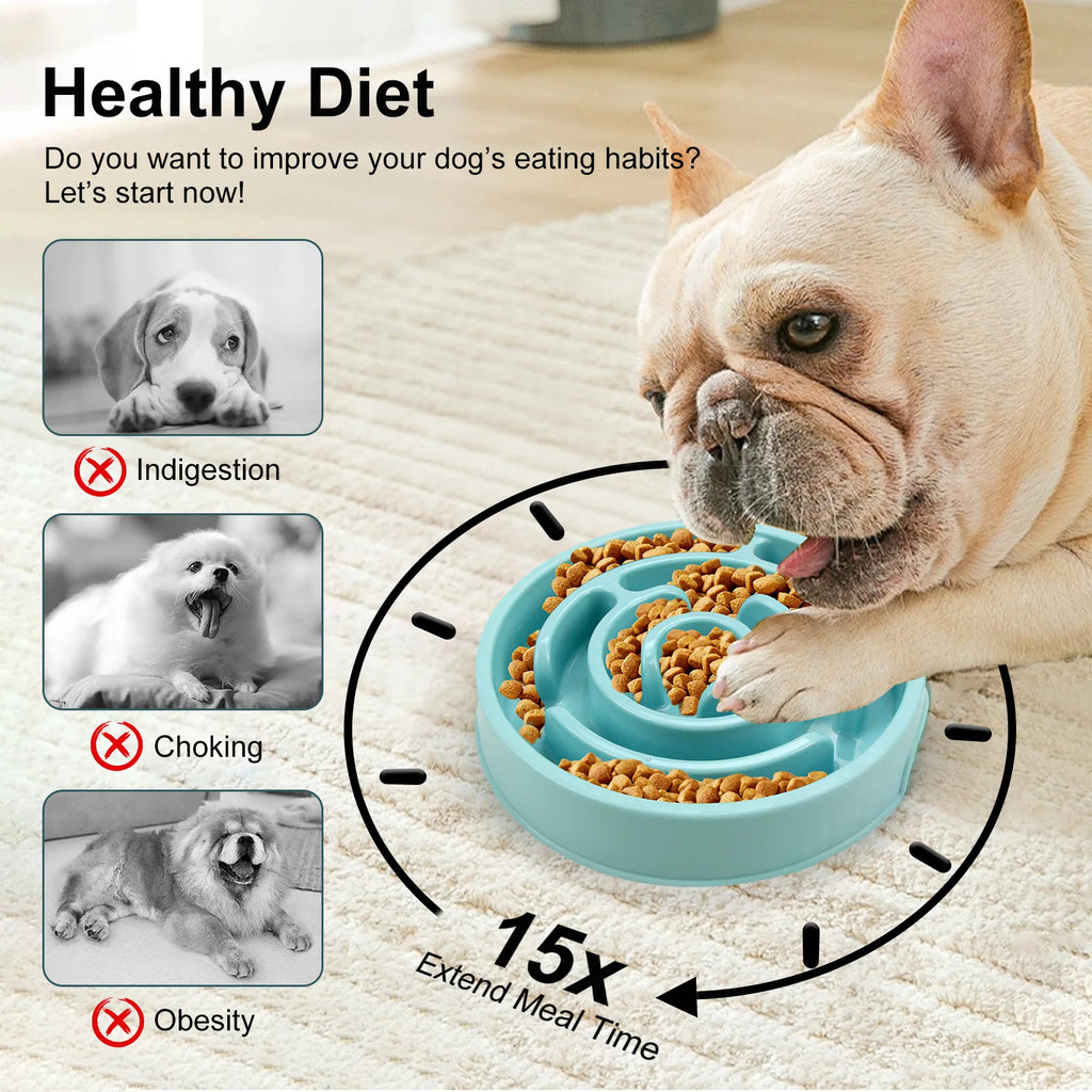 Non-Slip Slow Feeder Bowl for Dogs – Durable & Suitable for All Sizes