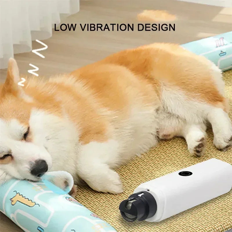 Electric Pet Nail Grinder – Rechargeable USB with LED Light