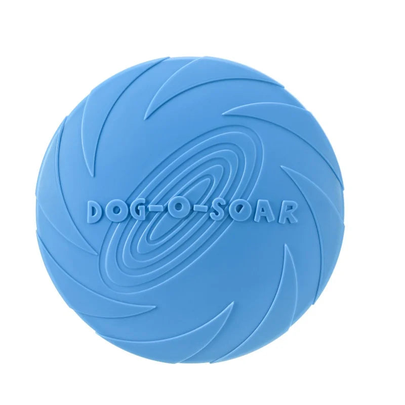 Silicone Flying Disc Dog & Cat Toy – Durable Rubber Frisbee for Interactive Play