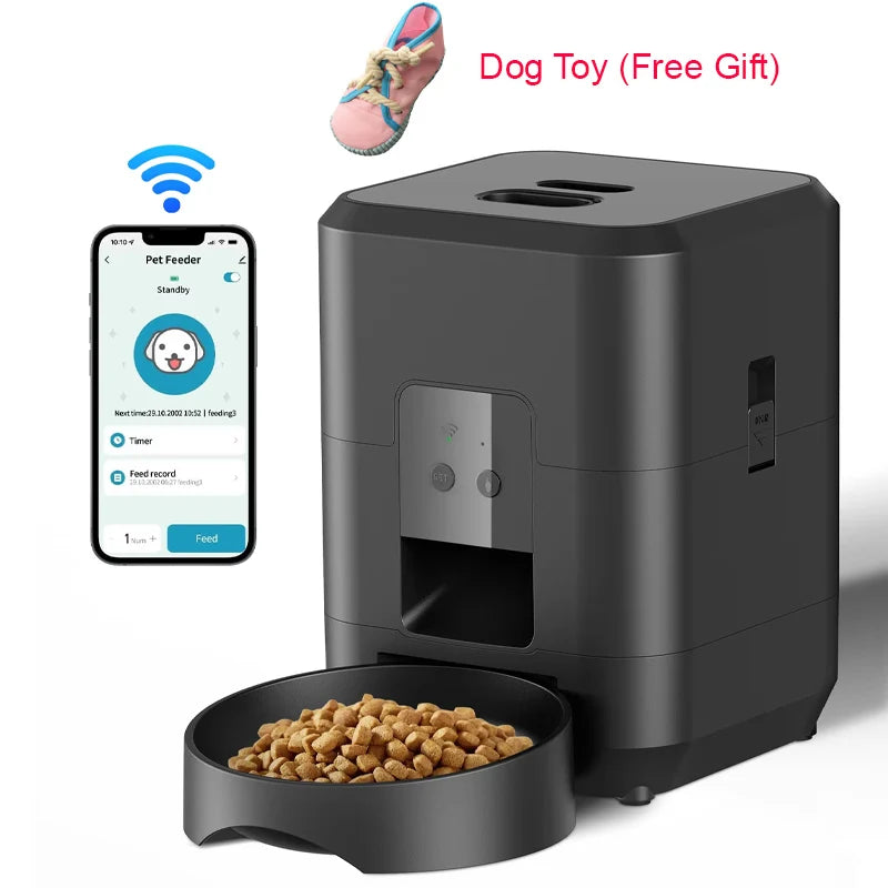 Smart 2L Automatic Pet Feeder with WiFi App Control – Timed & Portion-Controlled Food Dispenser for Cats & Dogs