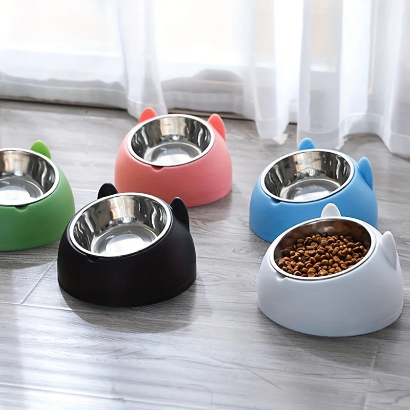 Stainless Steel Pet Bowl – Non-Slip Food & Water Feeder for Cats & Dogs