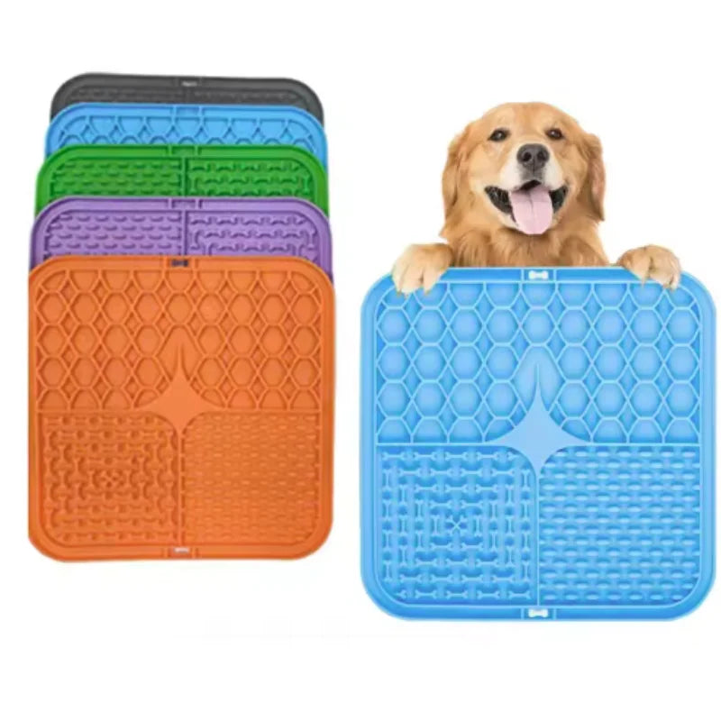 Silicone Pet Lick Mat – Slow Feeder & Distraction Pad for Dogs & Cats | 1 or 5 Pack