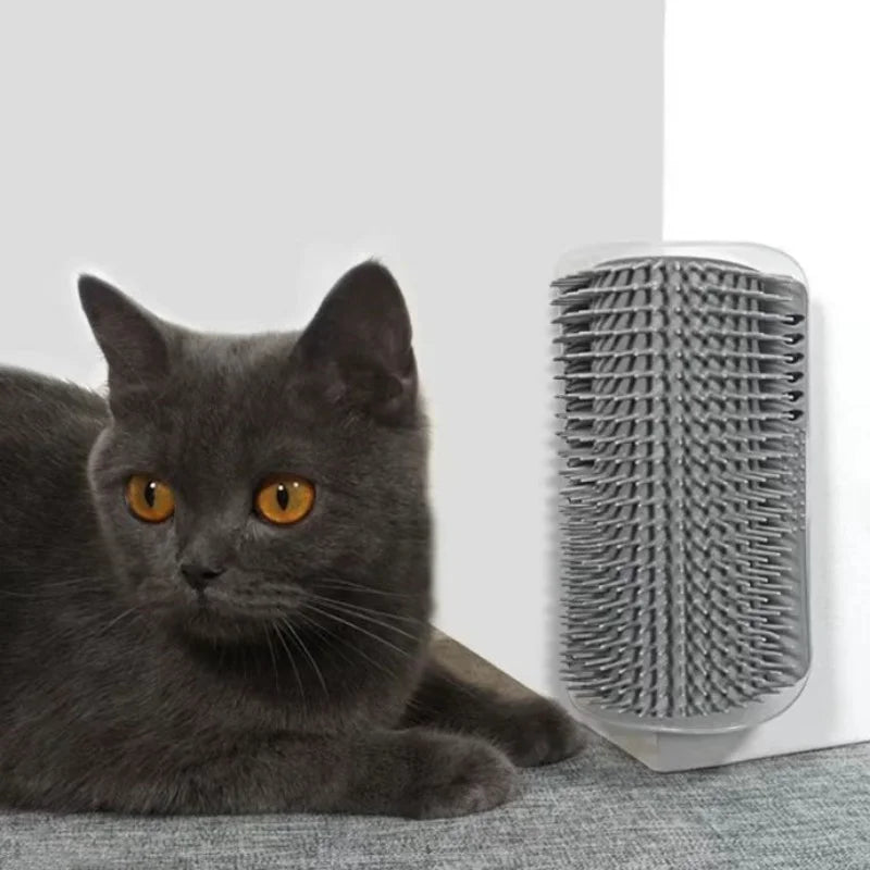Cat Corner Grooming Brush – Self-Cleaning Massage & Hair Removal Comb