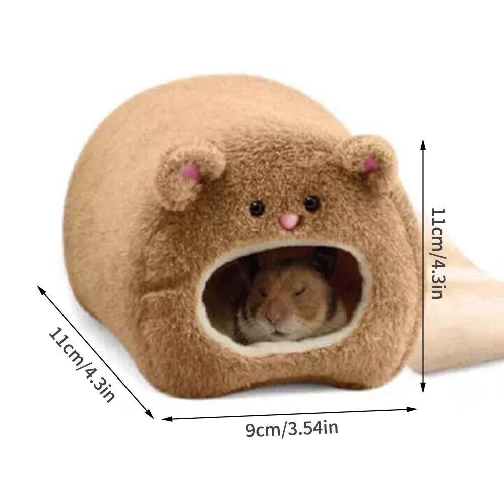 Cozy Small Pet Nest – Winter Warmth Fleece Bed for Hamsters, Rabbits & Squirrels