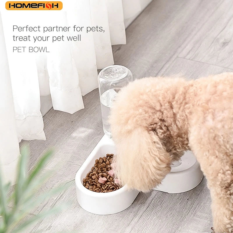 2-in-1 Pet Feeding Set – Food Bowl & Automatic Water Dispenser for Cats & Small Dogs
