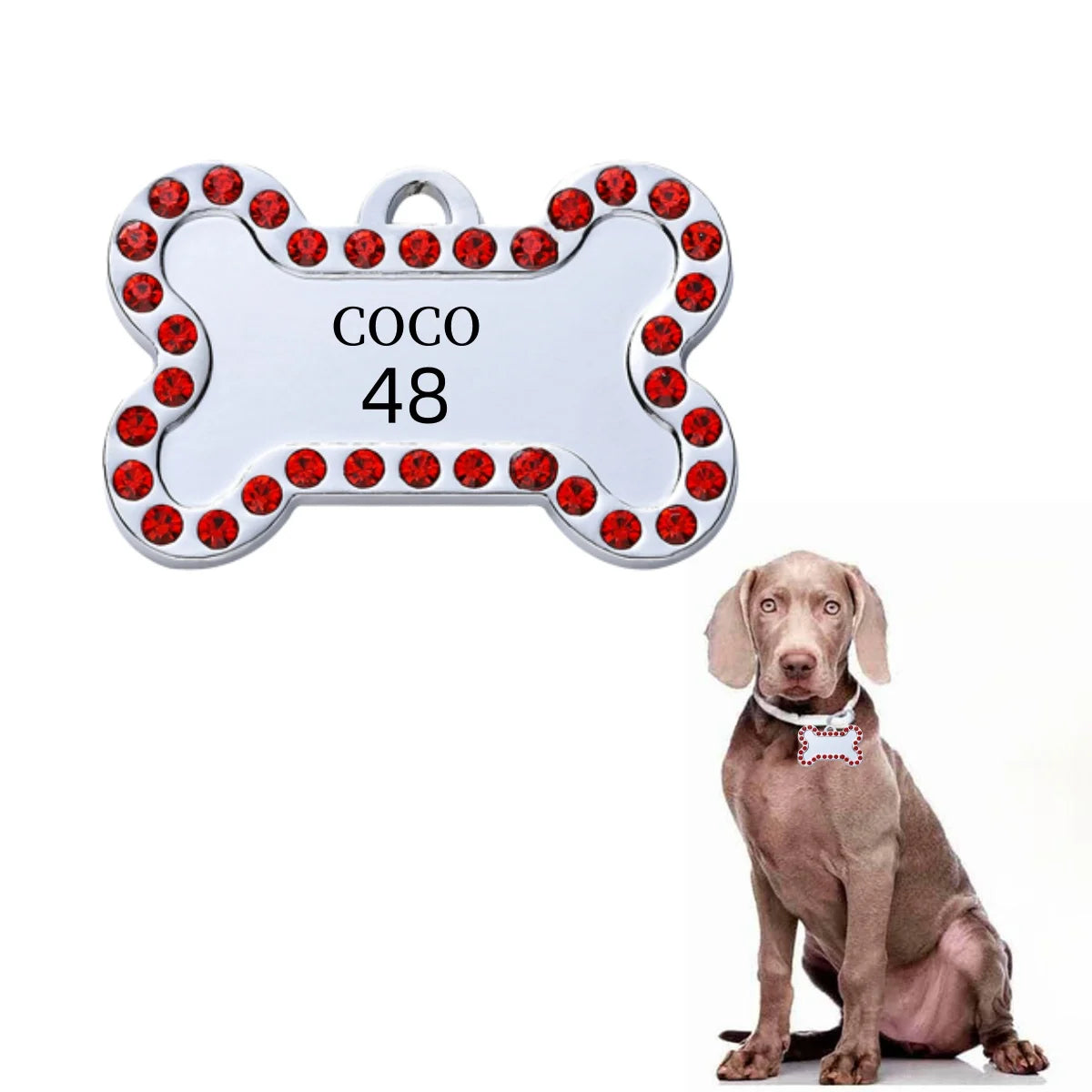 Personalized Engraved Pet ID Tag – Custom Name & Phone for Dogs & Cats