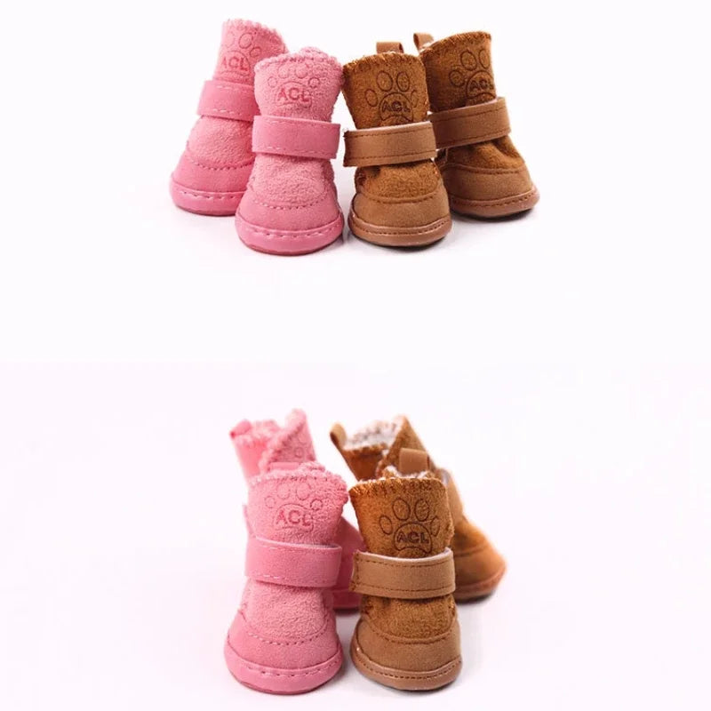 CozyPaws – Plush Winter Dog Boots with Anti-Slip Sole