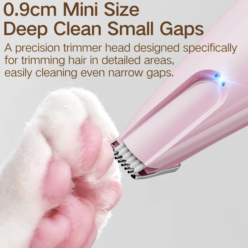 Electric Pet Paw Hair Trimmer – Quiet, Safe & Rechargeable Clipper for Dogs & Cats