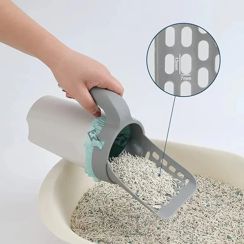 Cat Litter Scoop with Waste Bin – Self-Cleaning Cat Toilet Accessory