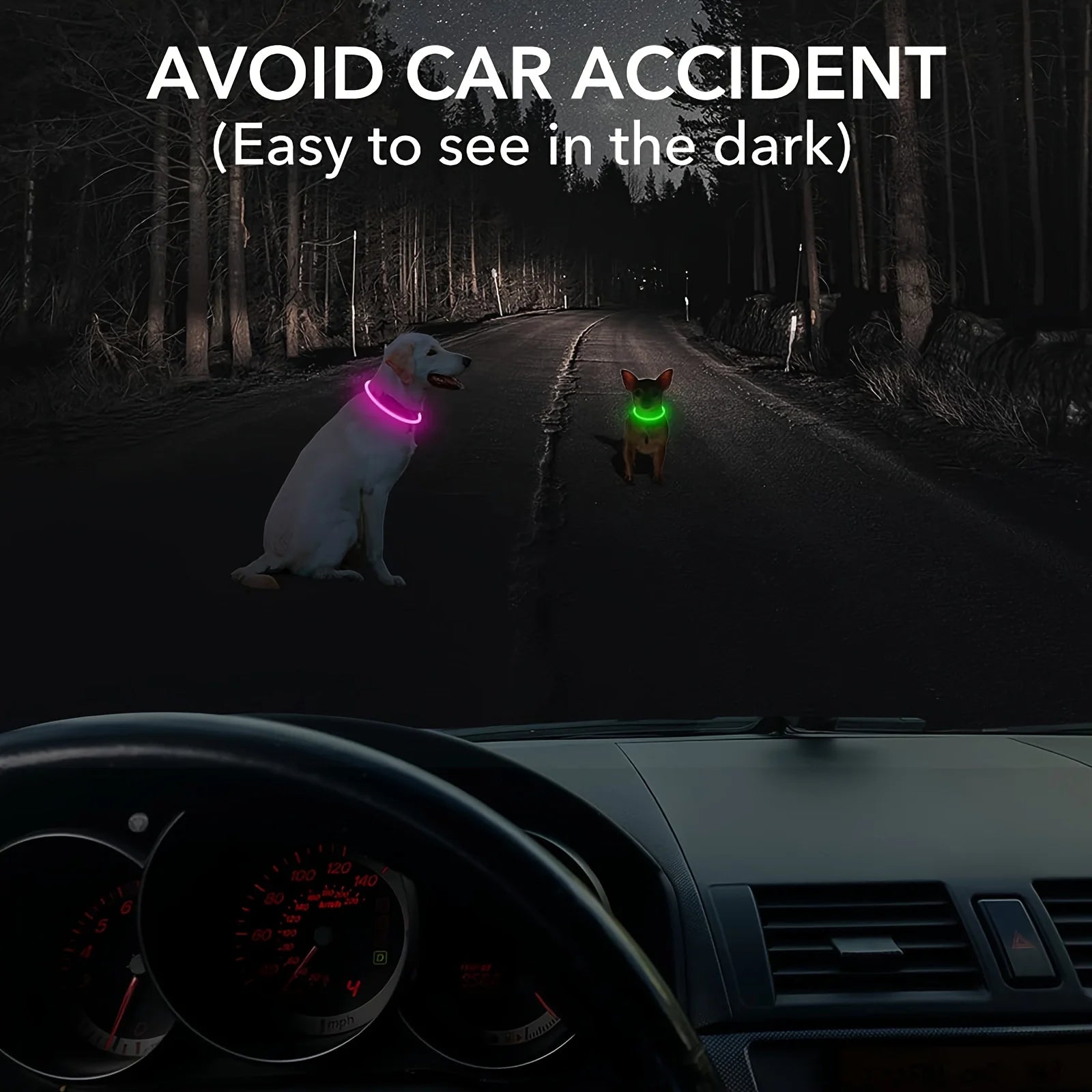 LED Dog Collar – USB Rechargeable Luminous Safety Collar for Night Walks