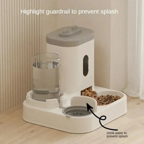 2-in-1 Automatic Pet Food & Water Dispenser – Gravity-Fed Bowl with Large Capacity for Cats & Dogs