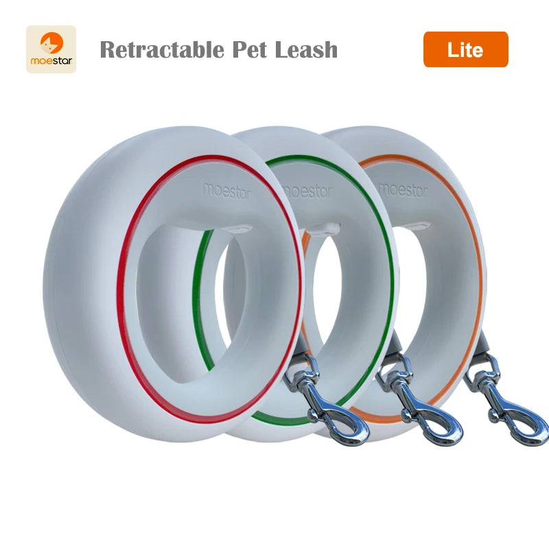 MOESTAR Retractable Dog Leash Lite – 3M Hands-Free Walking Rope for Dogs Up to 30kg | CE & FCC Certified