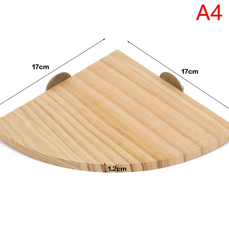 Natural Wood Bird Perch Stand & Platform Toy – 3 Sizes