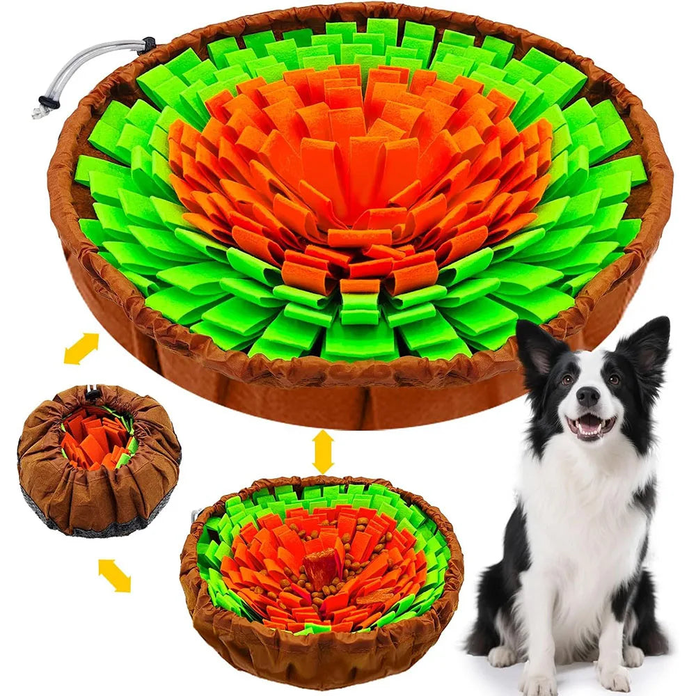 2-in-1 Dog Snuffle Mat & Slow Feeder – Interactive Foraging Toy for Mental Stimulation & Anxiety Relief | Cats & Dogs