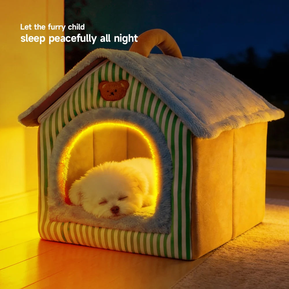 Foldable Cat & Pet House – Cozy Cave Bed for Cats & Small Dogs