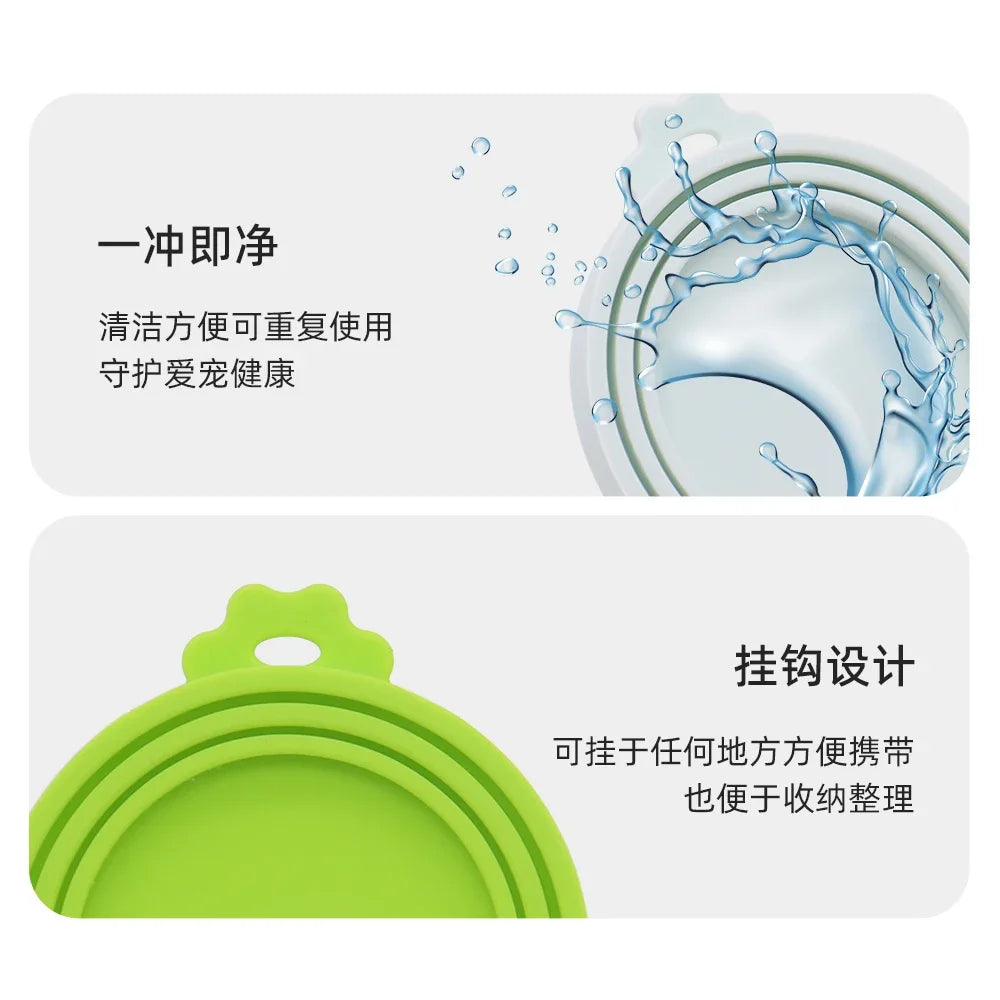 Reusable Silicone Pet Can Lid – BPA-Free Food Cover for Dog & Cat Cans