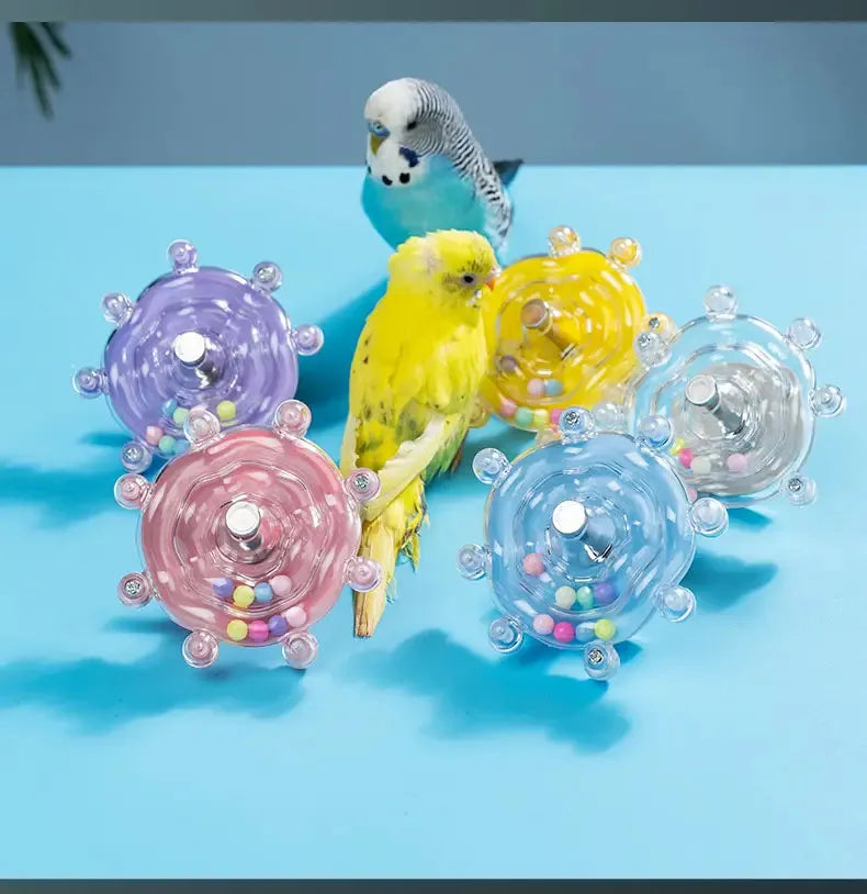 Rotating Treat Dispenser Toy for Parrots & Birds – Mental Stimulation & Enrichment