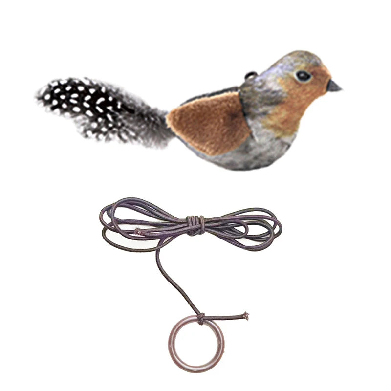 Catnip Bird Plush Toy – Lifelike Feathered Cat Teaser for Kittens & Cats