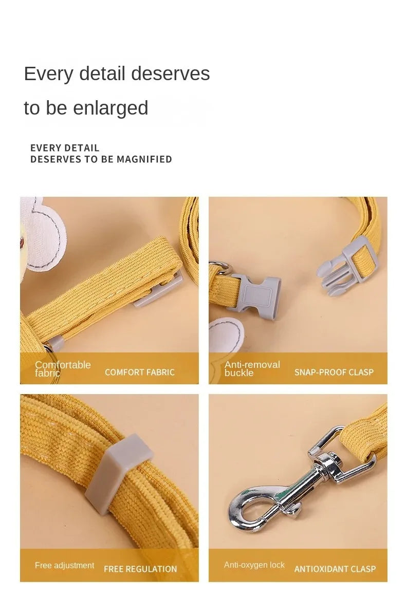 Bee-Themed Cat Harness & Leash Set – Adjustable Walking Vest for Small & Medium Cats