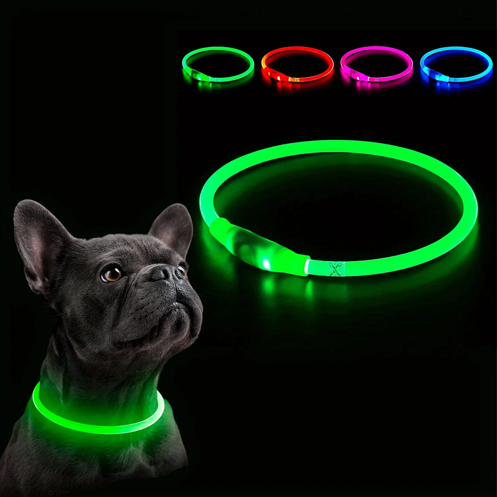 LED Dog Collar – USB Rechargeable Luminous Safety Collar for Night Walks