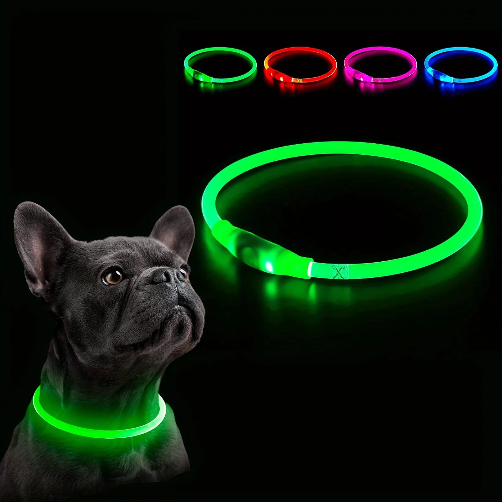 LED Dog Collar – USB Rechargeable Luminous Safety Collar for Night Walks