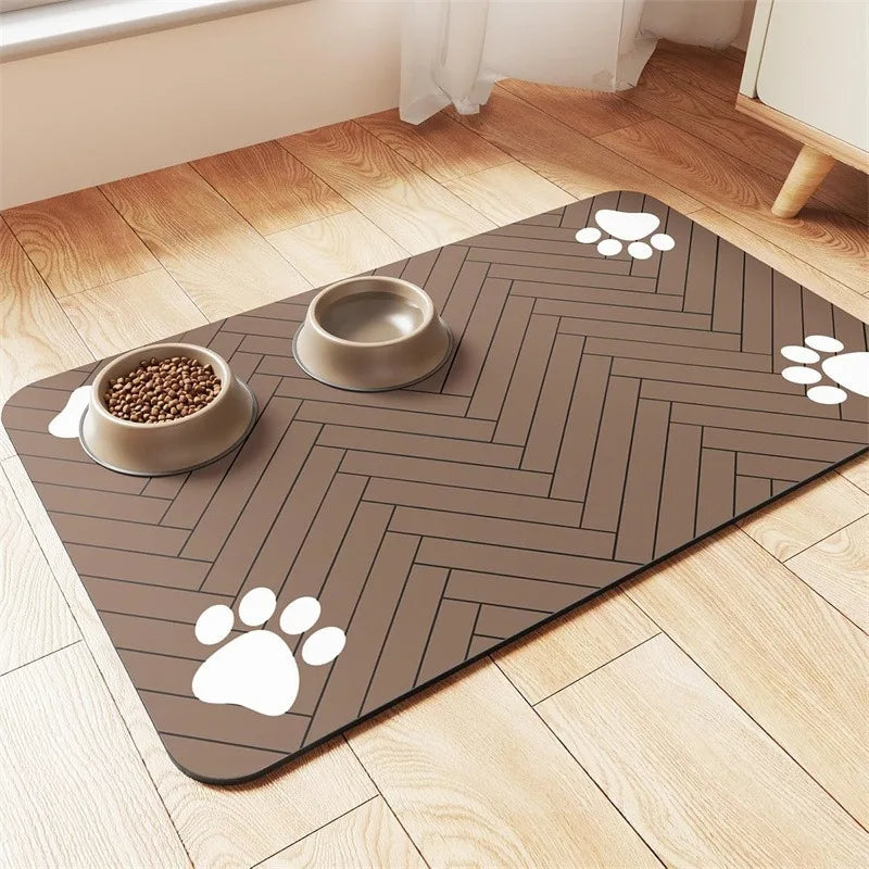 Absorbent Pet Feeding Mat – Non-Slip Waterproof Placemat for Dogs & Cats | 3 Sizes