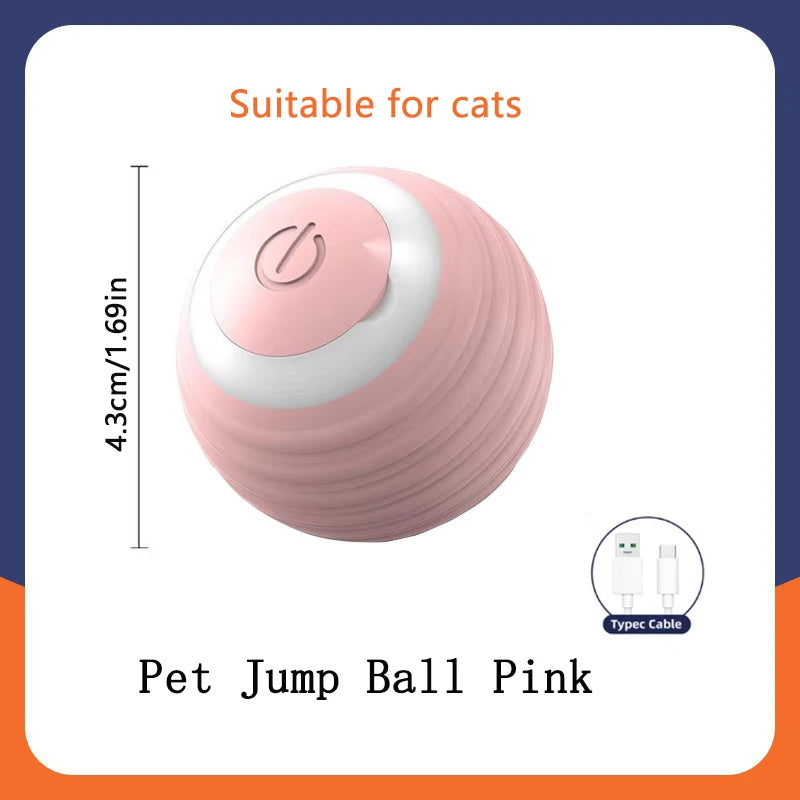 Smart Interactive Pet Ball – USB Rechargeable Auto-Moving Toy for Dogs & Cats