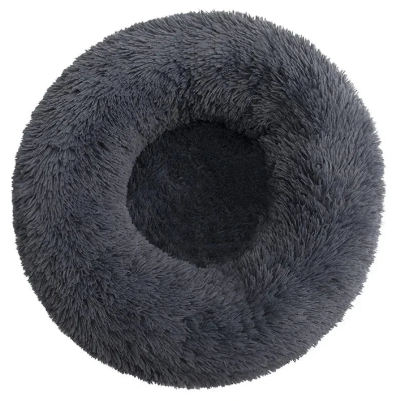Cozy Round Pet Bed – Ultra-Soft Plush for Dogs & Cats (40–90 cm)