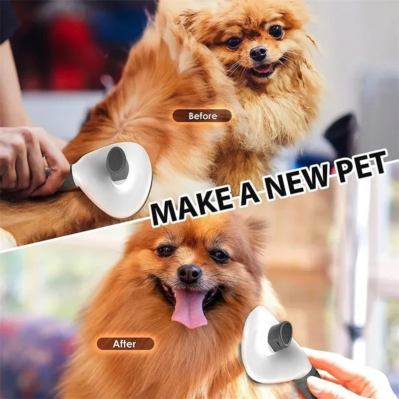 Self-Cleaning Pet Slicker Brush – Grooming & Dematting Comb for Dogs & Cats