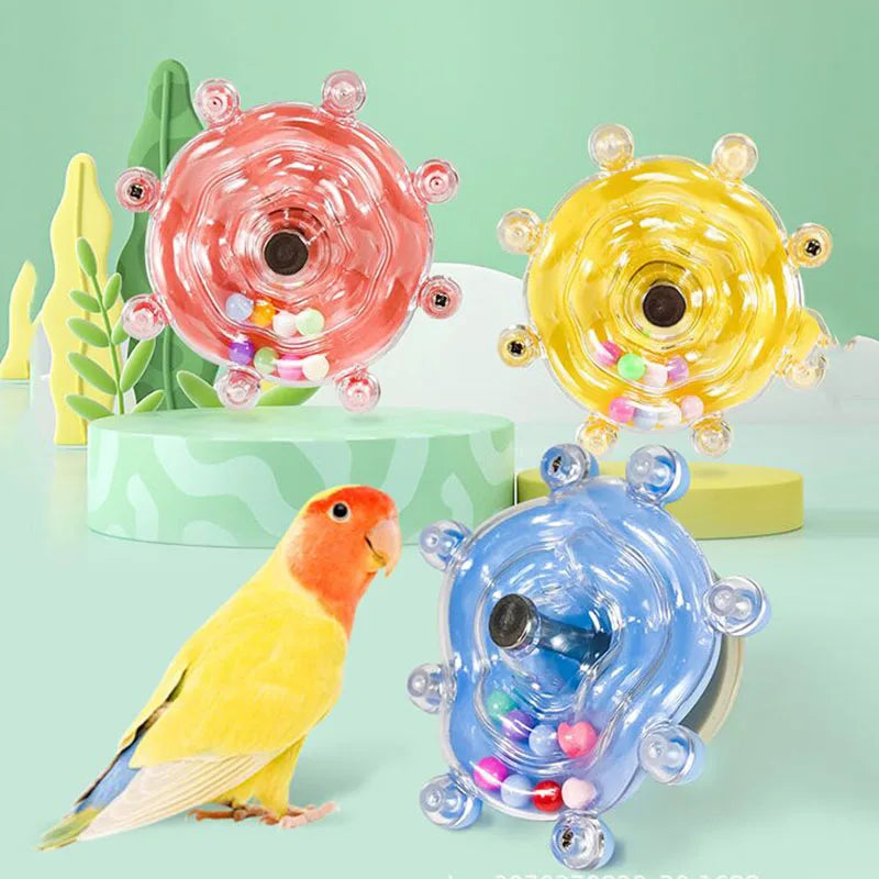 Rotating Treat Dispenser Toy for Parrots & Birds – Mental Stimulation & Enrichment