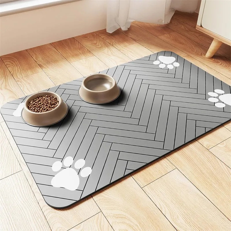 Absorbent Pet Feeding Mat – Non-Slip Waterproof Placemat for Dogs & Cats | 3 Sizes