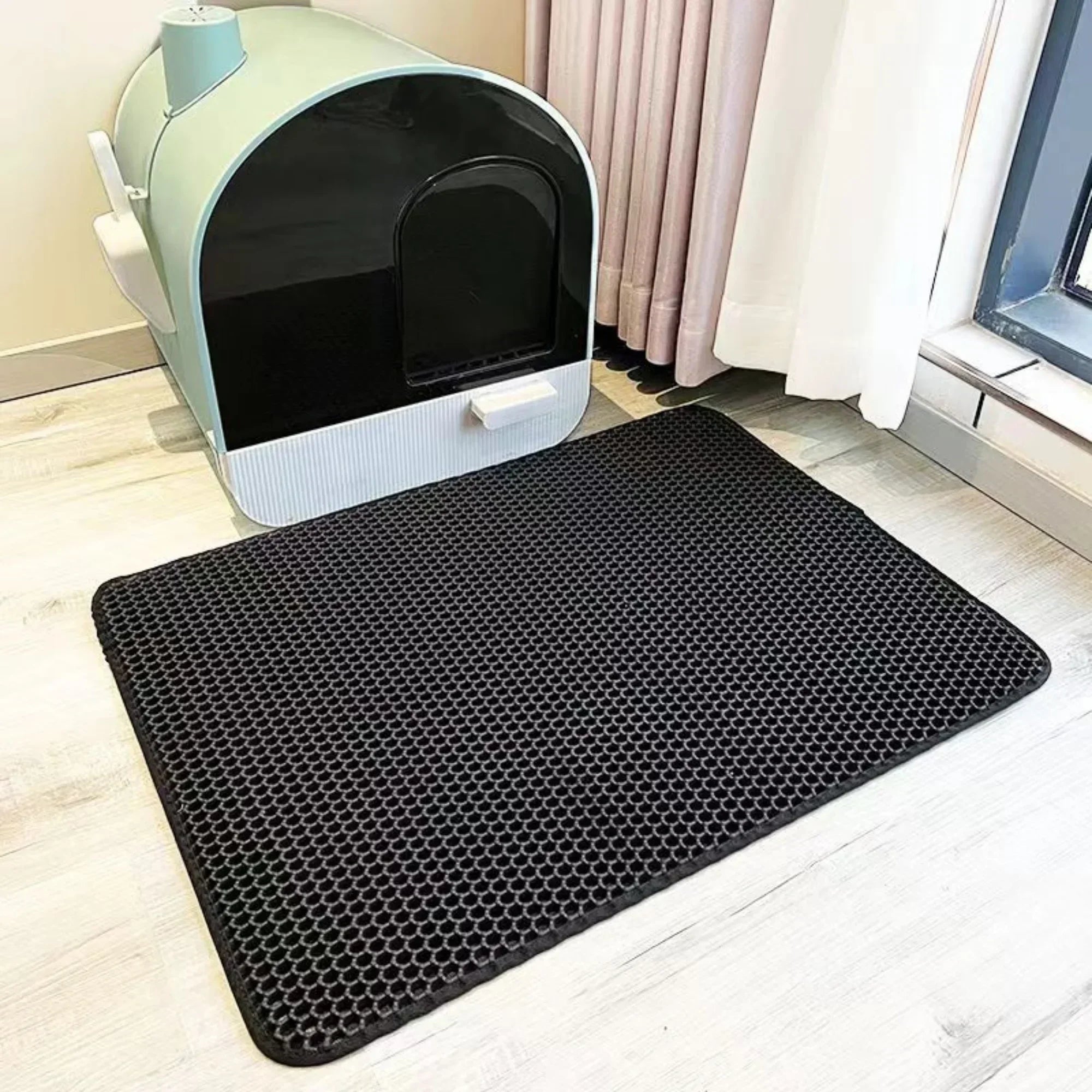 Double-Layer Cat Litter Mat – Waterproof, Non-Slip & Washable