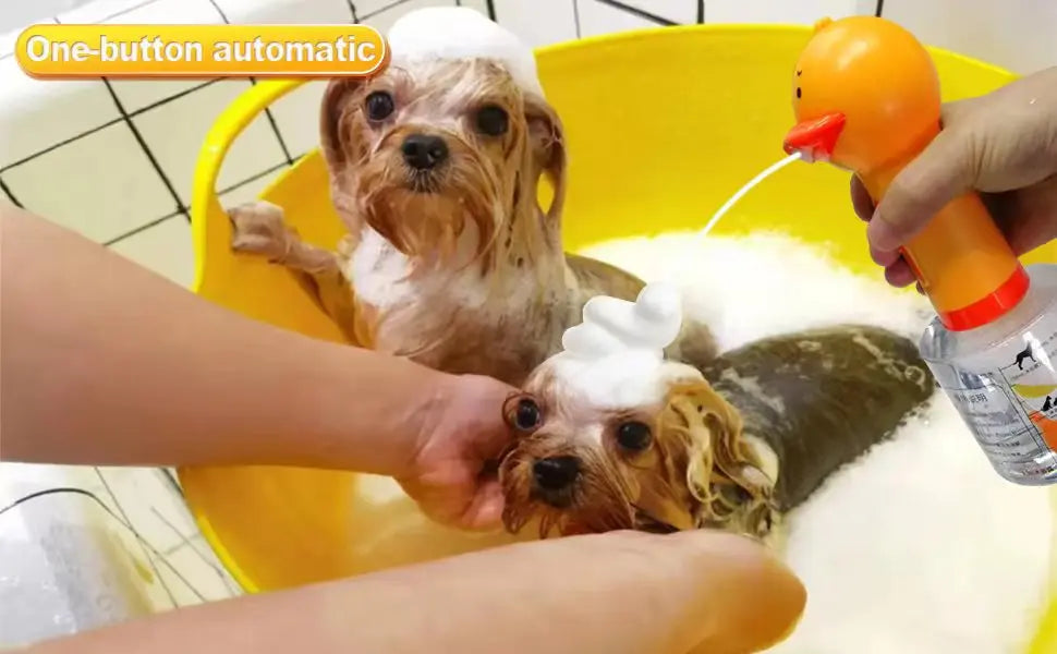 Electric Pet Foam Bath Dispenser – USB Rechargeable | Dog & Cat Grooming