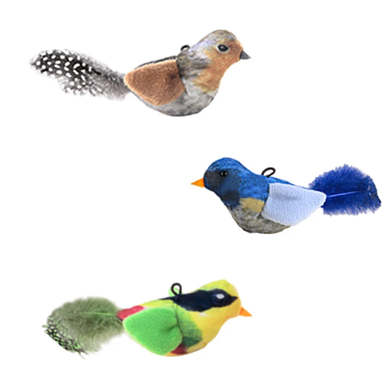 Catnip Bird Plush Toy – Lifelike Feathered Cat Teaser for Kittens & Cats