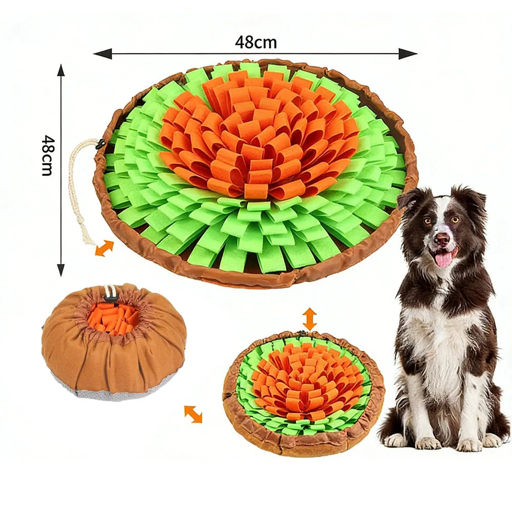 2-in-1 Dog Snuffle Mat & Slow Feeder – Interactive Foraging Toy for Mental Stimulation & Anxiety Relief | Cats & Dogs