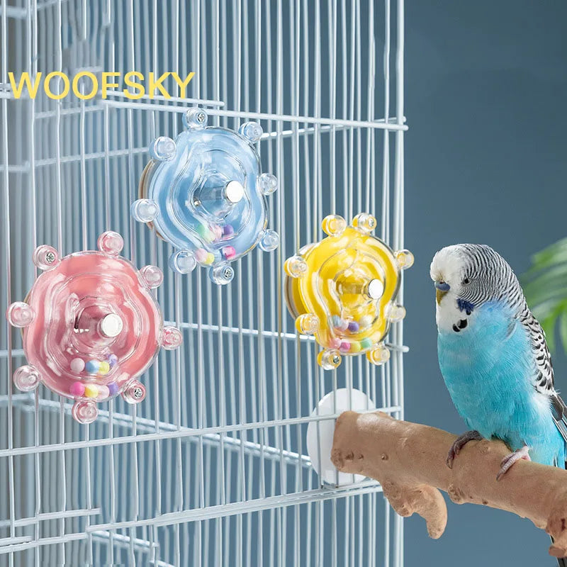 Rotating Treat Dispenser Toy for Parrots & Birds – Mental Stimulation & Enrichment
