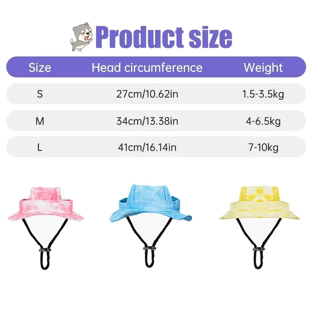 Adjustable Cotton Baseball Cap for Dogs & Cats – Sun Protection Pet Hat