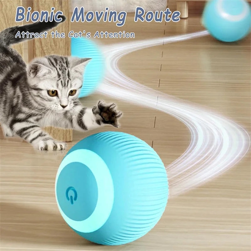 Smart Interactive Pet Ball – USB Rechargeable Auto-Moving Toy for Dogs & Cats