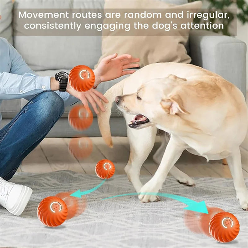 Smart Interactive Pet Ball – USB Rechargeable Auto-Moving Toy for Dogs & Cats