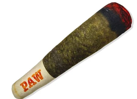 Cigar Design Plush Squeaky Dog Toy – Interactive Chew Toy for Small & Medium Dogs