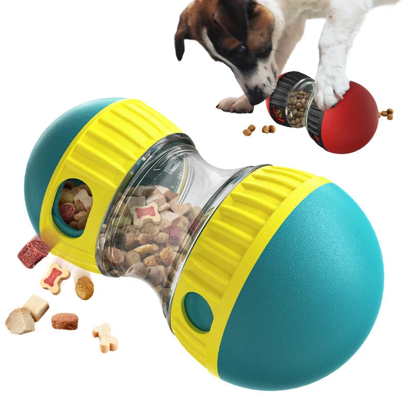 Interactive Dog Treat Dispensing Ball – Elliptical Track Rolling Toy for Mental Stimulation