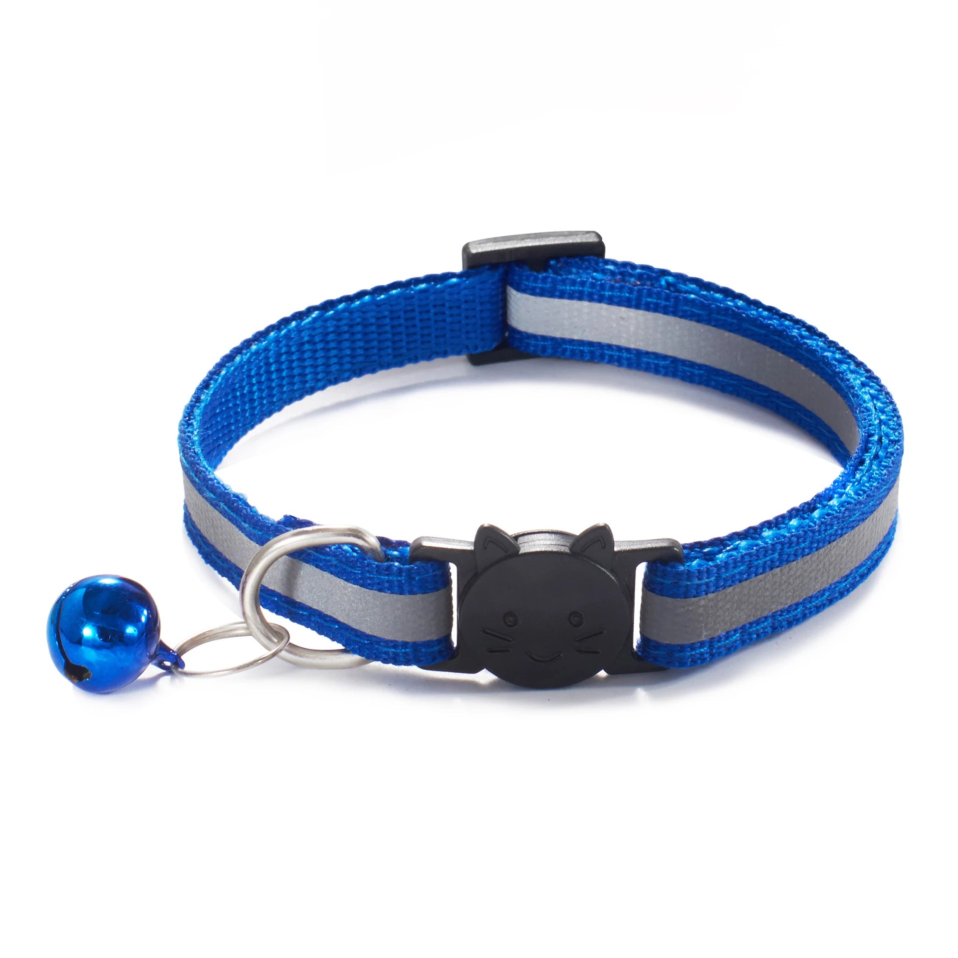 ROJECO Adjustable Cat Collar with Bell & Reflective Strip – Safety Breakaway Necklace for Cats & Kittens