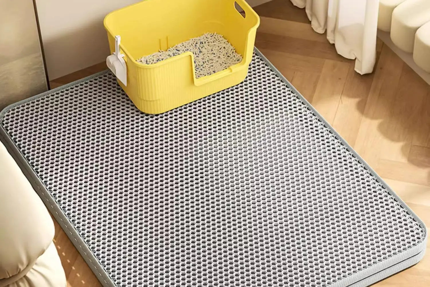 Double-Layer Cat Litter Mat – Waterproof, Non-Slip & Washable