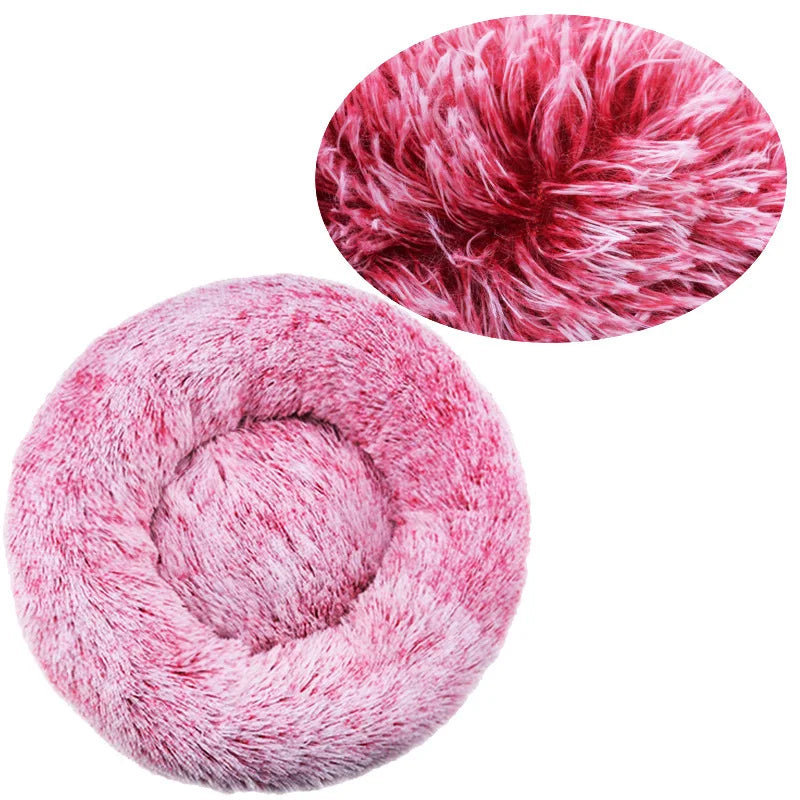 Cozy Round Pet Bed – Ultra-Soft Plush for Dogs & Cats (40–90 cm)