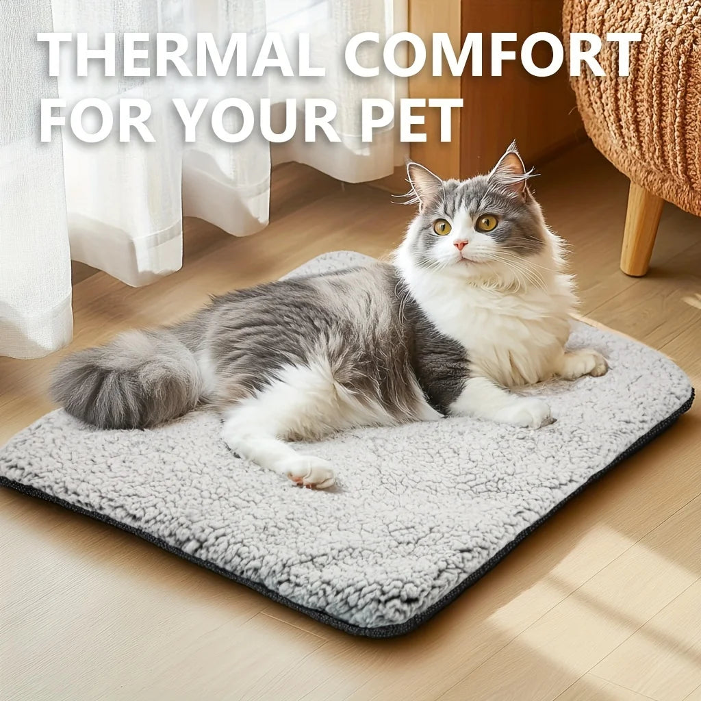 Self-Heating Pet Blanket & Mat – Washable Thermal Pad for Cats & Dogs
