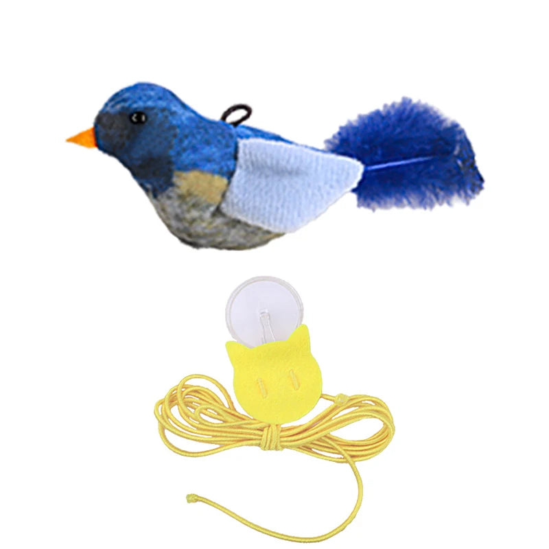 Catnip Bird Plush Toy – Lifelike Feathered Cat Teaser for Kittens & Cats