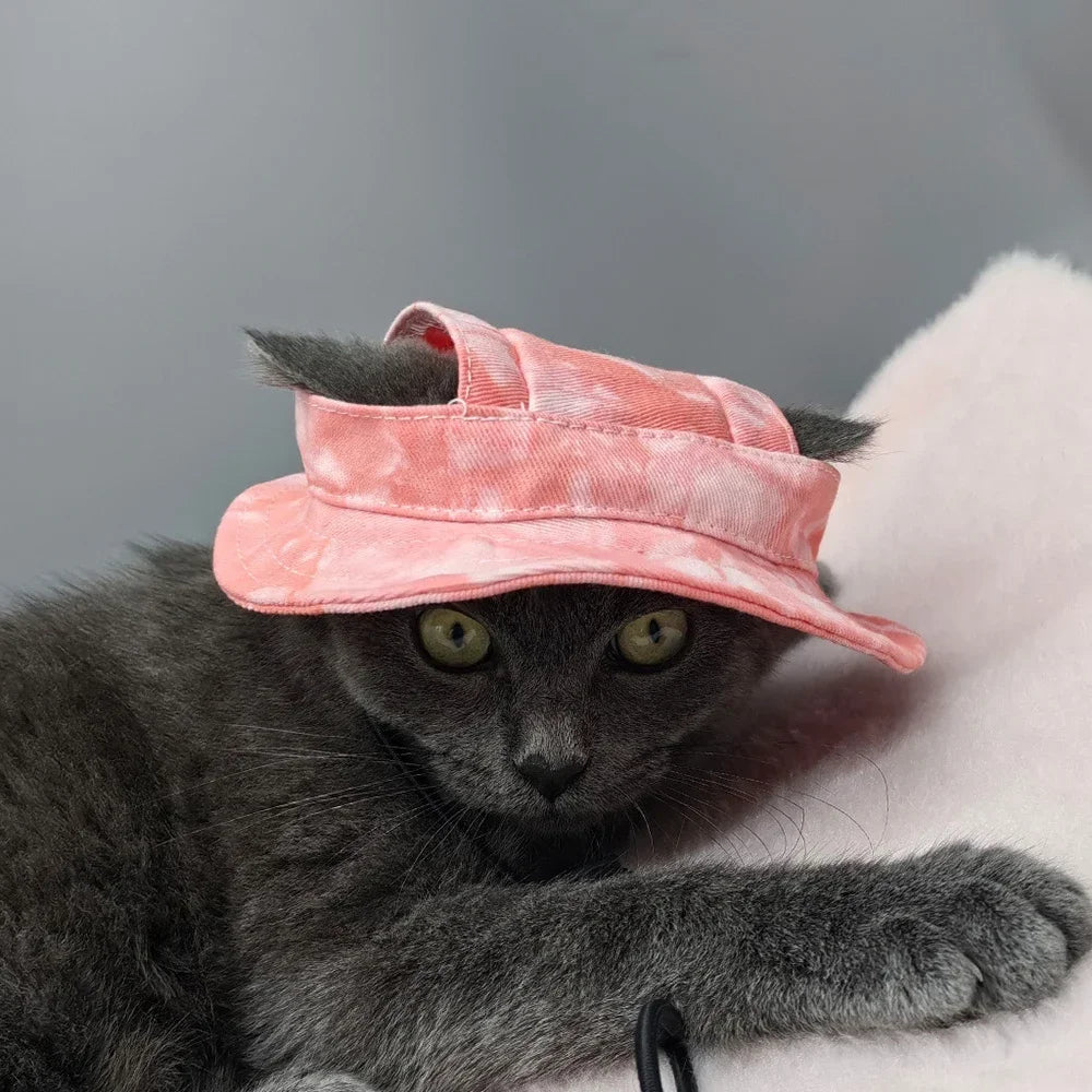 Adjustable Cotton Baseball Cap for Dogs & Cats – Sun Protection Pet Hat