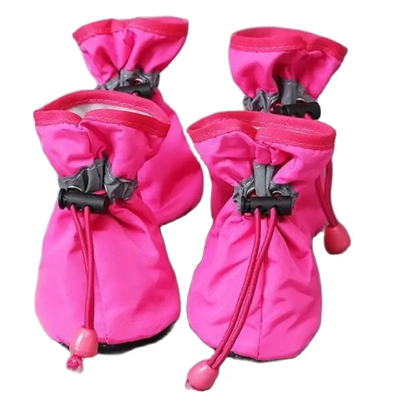 Waterproof Dog Boots – Anti-Slip Rain Shoes for Small Dogs & Cats (4-Pack)