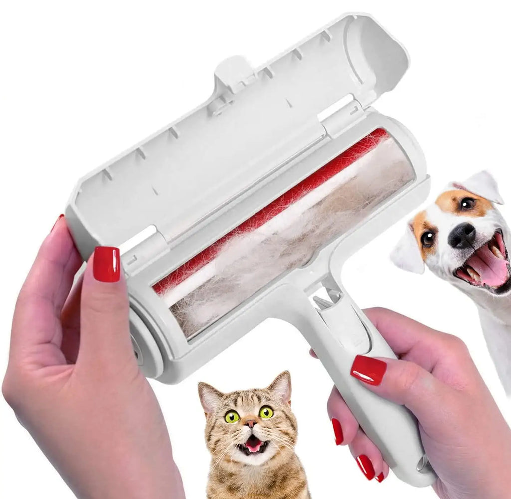Reusable Pet Hair Remover Roller – Self-Cleaning Lint Roller for Dog & Cat Fur on Furniture & Upholstery