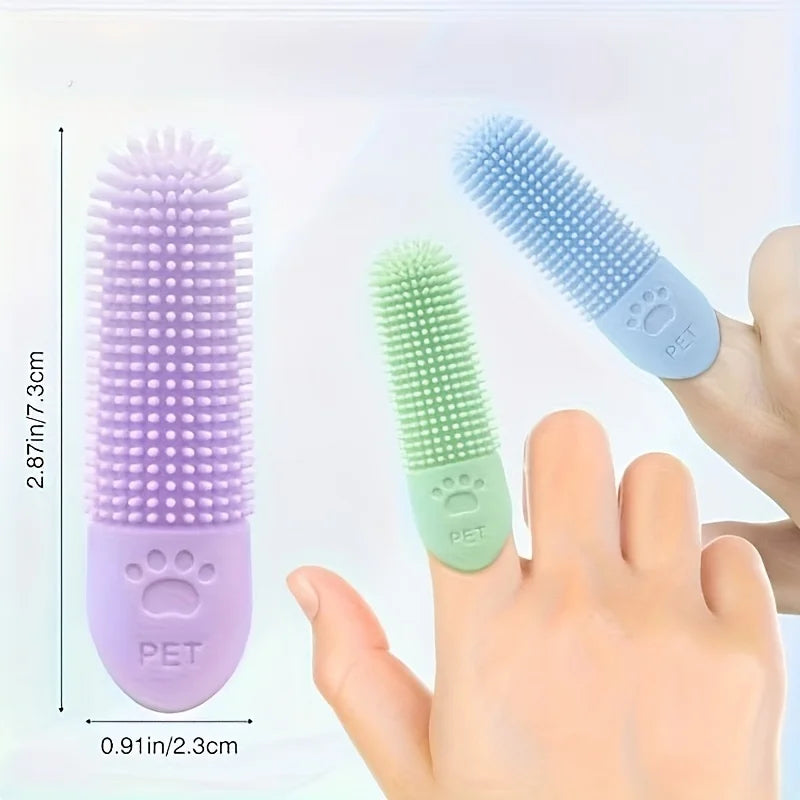 360° Silicone Finger Toothbrush for Dogs & Cats – Gentle Dental Cleaning for All Breeds